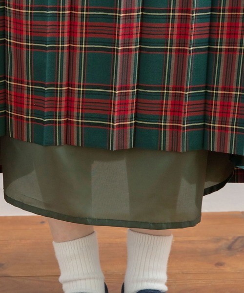 PAR ICI（パーリッシィ）の「タータンチェック プリーツスカート（スカート・レディース・グリーン/サックスブルー/アイボリー・FREE）」の16枚目の写真