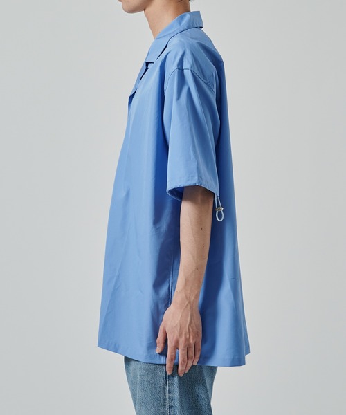 BASICKS(ベイシックス)の「Thomas Mason Open Collar Shirt(シャツ/ブラウス・メンズ・ホワイト/ブルー・M/S)」の6枚目の写真