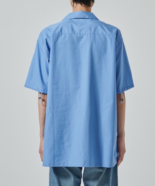 BASICKS(ベイシックス)の「Thomas Mason Open Collar Shirt(シャツ/ブラウス・メンズ・ホワイト/ブルー・M/S)」の7枚目の写真