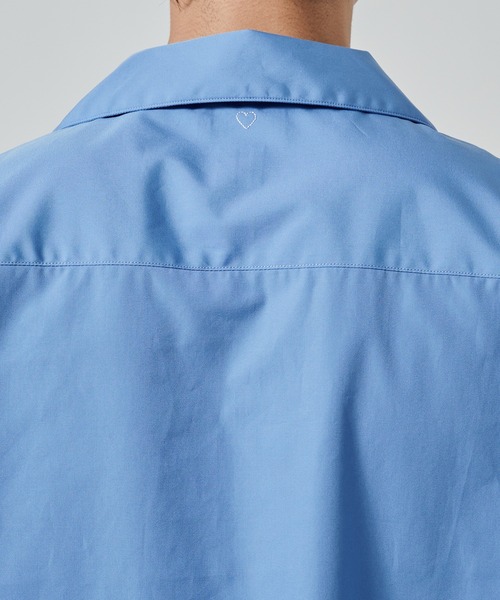BASICKS(ベイシックス)の「Thomas Mason Open Collar Shirt(シャツ/ブラウス・メンズ・ホワイト/ブルー・M/S)」の8枚目の写真