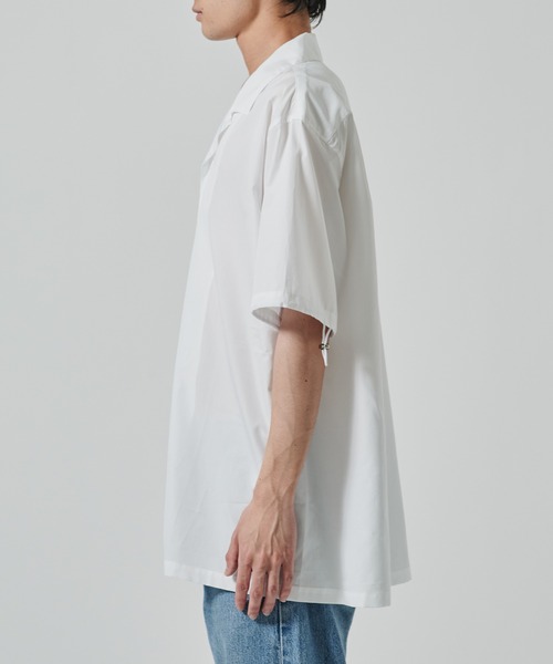 BASICKS(ベイシックス)の「Thomas Mason Open Collar Shirt(シャツ/ブラウス・メンズ・ホワイト/ブルー・M/S)」の18枚目の写真