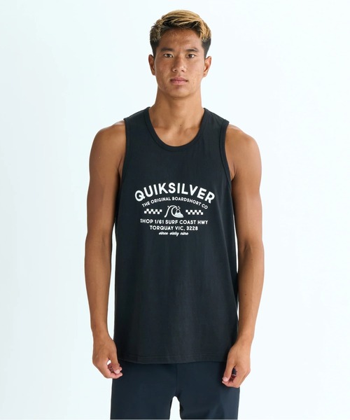 Quiksilver（クイックシルバー）の「BRICKS AND MORTAR TA /クイックシルバーフロントプリントUSコットン天竺タンクトップ（タンクトップ・メンズ・ホワイト/ブラック/イエロー・MEDIUM/LARGE/X-LARGE）」の2枚目の写真