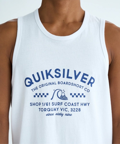 Quiksilver（クイックシルバー）の「BRICKS AND MORTAR TA /クイックシルバーフロントプリントUSコットン天竺タンクトップ（タンクトップ・メンズ・ホワイト/ブラック/イエロー・MEDIUM/LARGE/X-LARGE）」の8枚目の写真