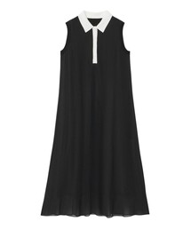 シフォンコンビ配色カラー ワンピース