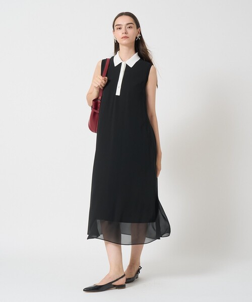ANAYI シフォンワンピース シフォンコンビ配色カラー ワンピース（ワンピース）｜ANAYI
