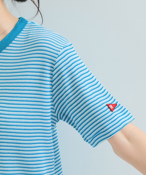 Healthknit（ヘルスニット）の「【Healthknit/ヘルスニット】Multi Border Waffle S/S（Tシャツ/カットソー・レディース・ブルー系その他4/ブラウン/グリーン・FREE）」の4枚目の写真