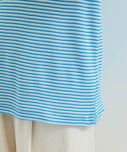 Healthknit（ヘルスニット）の「【Healthknit/ヘルスニット】Multi Border Waffle S/S（Tシャツ/カットソー・レディース・ブルー系その他4/ブラウン/グリーン・FREE）」の17枚目の写真