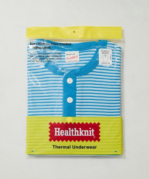 Healthknit（ヘルスニット）の「【Healthknit/ヘルスニット】Multi Border Waffle S/S（Tシャツ/カットソー・レディース・ブルー系その他4/ブラウン/グリーン・FREE）」の15枚目の写真