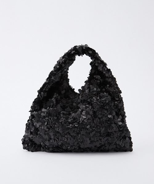 BONLECILL noir(ボンルシールノワール)の「【BONLECILL noir】2wayスパンコールハンドバッグ/ショルダーバッグ(ハンドバッグ・レディース・ブラック/アイボリー・FREE)」の3枚目の写真