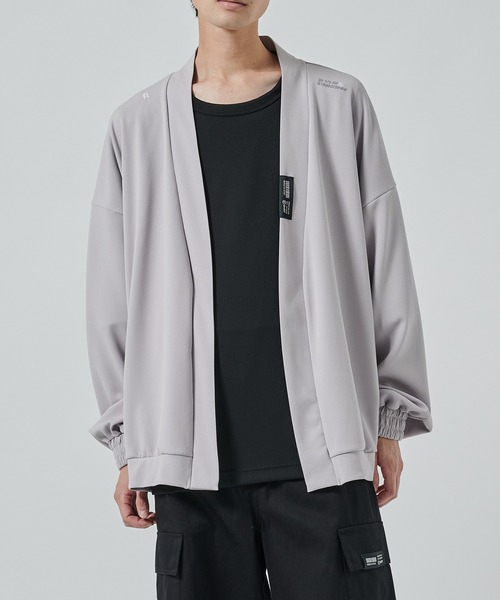 SHAREEF(シャリーフ)の「【SHAREEF】GEORGETTE CARDIGAN(カーディガン/ボレロ・メンズ・ライトグレー/ブラック・2/1)」の4枚目の写真