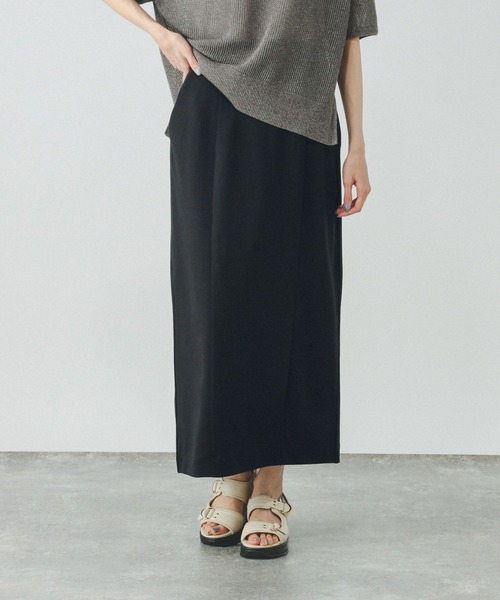 GLOBAL WORK（グローバルワーク）の「ウツクシルエットIラインスカート/459966（スカート・レディース・ライトグレー/ネイビー/ブラック/カーキ/チャコール・LARGE/MEDIUM/SMALL）」の8枚目の写真