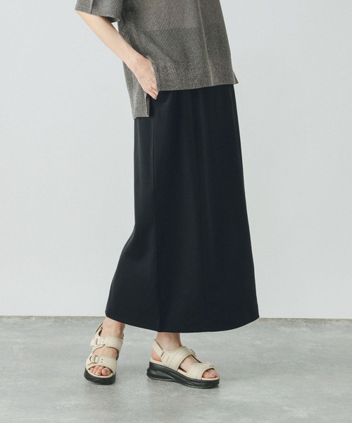 GLOBAL WORK（グローバルワーク）の「ウツクシルエットIラインスカート/459966（スカート・レディース・ライトグレー/ネイビー/ブラック/カーキ/チャコール・LARGE/MEDIUM/SMALL）」の9枚目の写真