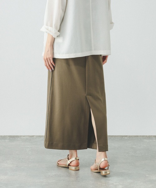 GLOBAL WORK（グローバルワーク）の「ウツクシルエットIラインスカート/459966（スカート・レディース・ライトグレー/ネイビー/ブラック/カーキ/チャコール・LARGE/MEDIUM/SMALL）」の17枚目の写真