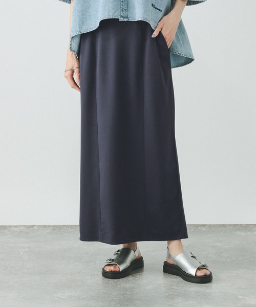 GLOBAL WORK（グローバルワーク）の「ウツクシルエットIラインスカート/459966（スカート・レディース・ライトグレー/ネイビー/ブラック/カーキ/チャコール・LARGE/MEDIUM/SMALL）」の20枚目の写真