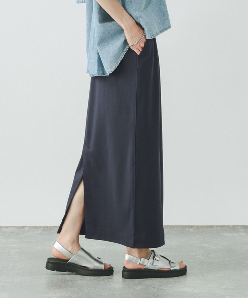 GLOBAL WORK（グローバルワーク）の「ウツクシルエットIラインスカート/459966（スカート・レディース・ライトグレー/ネイビー/ブラック/カーキ/チャコール・LARGE/MEDIUM/SMALL）」の21枚目の写真