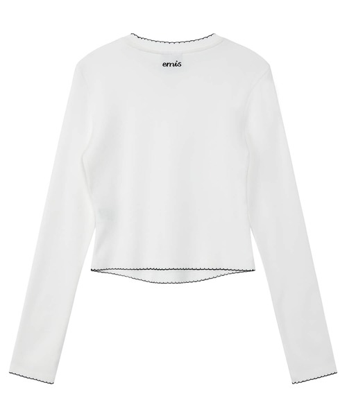 EMIS（イミス）の「(WOMENS) MINI CORSAGE SLEEVE TOP（Tシャツ/カットソー・レディース・ブラック/ホワイト/ライトグレー・FREE）」の10枚目の写真