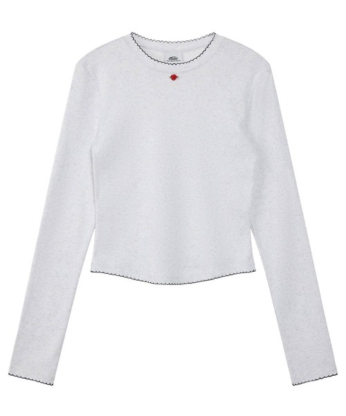 EMIS（イミス）の「(WOMENS) MINI CORSAGE SLEEVE TOP（Tシャツ/カットソー・レディース・ブラック/ホワイト/ライトグレー・FREE）」の14枚目の写真