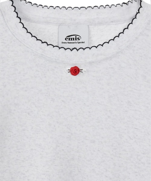EMIS（イミス）の「(WOMENS) MINI CORSAGE SLEEVE TOP（Tシャツ/カットソー・レディース・ブラック/ホワイト/ライトグレー・FREE）」の16枚目の写真