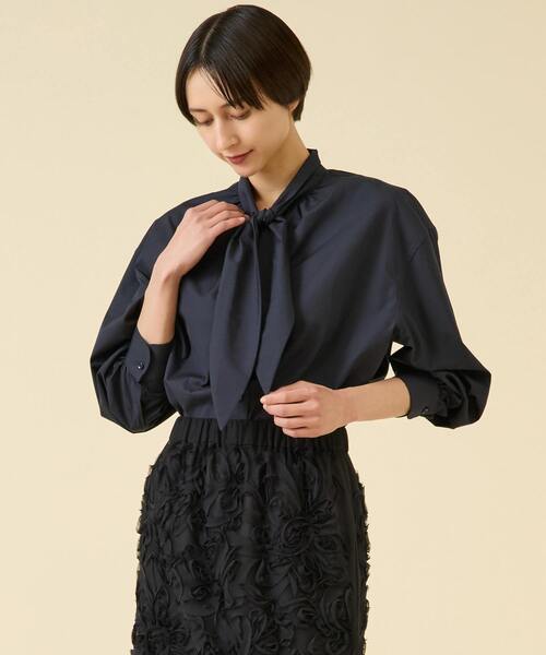 martinique(マルティニーク)の「《別注》【BOURRIENNE /ブリエンヌ】MERVEILLEUSE NAVY(シャツ/ブラウス・レディース・ネイビー・34)」の2枚目の写真