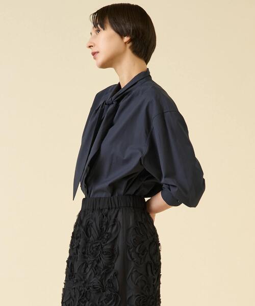 martinique(マルティニーク)の「《別注》【BOURRIENNE /ブリエンヌ】MERVEILLEUSE NAVY(シャツ/ブラウス・レディース・ネイビー・34)」の3枚目の写真