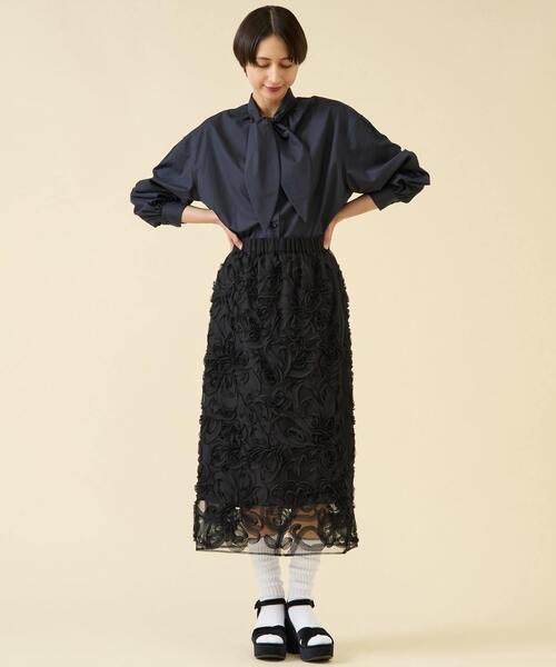 martinique(マルティニーク)の「《別注》【BOURRIENNE /ブリエンヌ】MERVEILLEUSE NAVY(シャツ/ブラウス・レディース・ネイビー・34)」の4枚目の写真