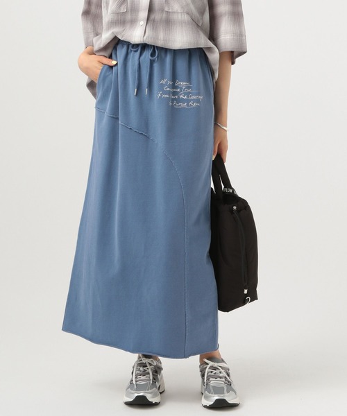 BAYFLOW(ベイフロー)の「ピグメントスカート(スカート・レディース・ブルー/チャコール/グリーン・FREE)」の1枚目の写真