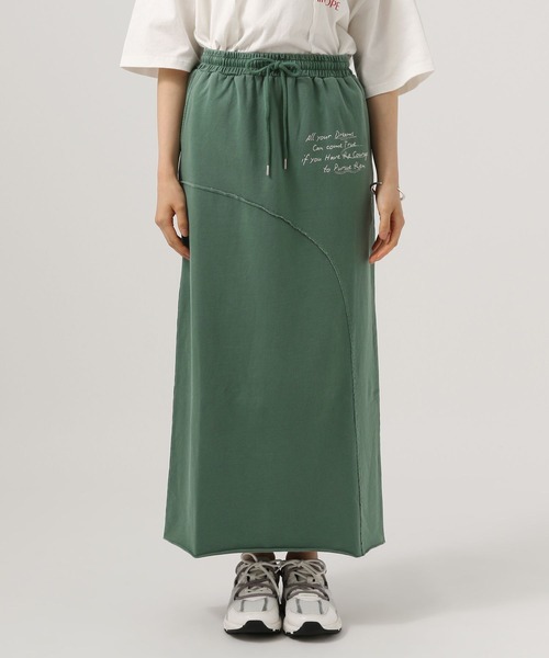 BAYFLOW(ベイフロー)の「ピグメントスカート(スカート・レディース・ブルー/チャコール/グリーン・FREE)」の5枚目の写真