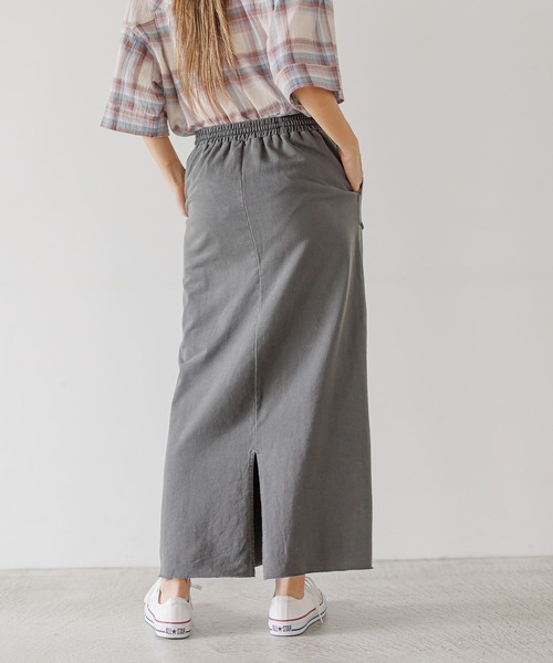 BAYFLOW(ベイフロー)の「ピグメントスカート(スカート・レディース・ブルー/チャコール/グリーン・FREE)」の21枚目の写真