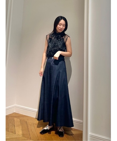 LOULOU WILLOUGHBY（ルルウィルビー）の「【LOULOU WILLOUGHBY】オーガンジーフラワー刺繍ブラウス（シャツ/ブラウス・レディース・ベージュ/ブラック・2）」の9枚目の写真