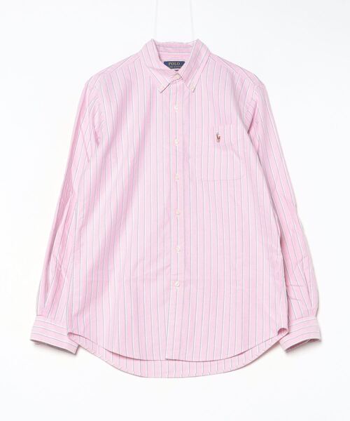 ポロラルフローレン★美品★ビッグシャツ★オックスフォードBDシャツ★ストライプ クラシック フィット ストライプド オックスフォード シャツ