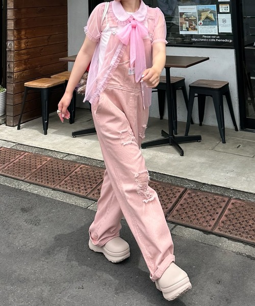 Alley Tokyo（アリートーキョー）の「丸衿シアーBigボウタイブラウス（シャツ/ブラウス・レディース・オフホワイト/ピンク/ラベンダー・FREE）」の21枚目の写真
