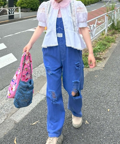 Alley Tokyo（アリートーキョー）の「丸衿シアーBigボウタイブラウス（シャツ/ブラウス・レディース・オフホワイト/ピンク/ラベンダー・FREE）」の9枚目の写真