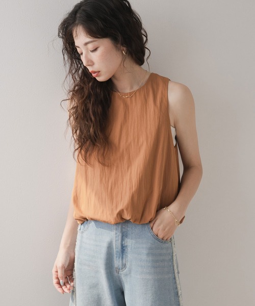 バルーンノースリーブブラウス（Tシャツ/カットソー