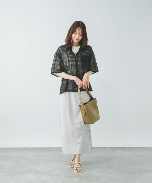 GLOBAL WORK(グローバルワーク)の「アソート柄シアーシャツ半袖/494143(シャツ/ブラウス・レディース・ブラック系その他/ブラウン系その他/ホワイト・MEDIUM/LARGE)」の10枚目の写真