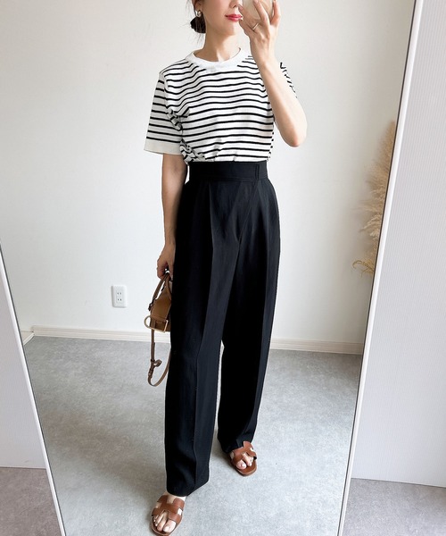 &. NOSTALGIA（アンドドットノスタルジア）の「【ZOZO限定】襟取り外しニット（ニット/セーター・レディース・ブラウン/グリーン/ホワイト×ブラック/ブラック・M）」の16枚目の写真