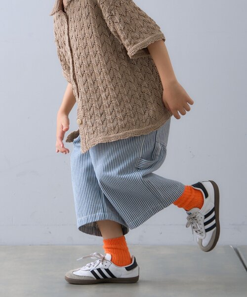 CIAOPANIC TYPY(チャオパニックティピー)の「【KIDS】ペインターバミューダデニムパンツ(デニムパンツ・キッズ・サックスブルー/ネイビー・SMALL/MEDIUM/XX-LARGE/LARGE/X-LARGE)」の1枚目の写真