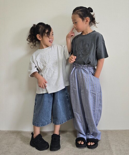 CIAOPANIC TYPY(チャオパニックティピー)の「【KIDS】ペインターバミューダデニムパンツ(デニムパンツ・キッズ・サックスブルー/ネイビー・SMALL/MEDIUM/XX-LARGE/LARGE/X-LARGE)」の3枚目の写真