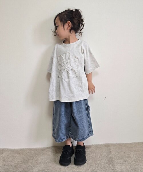 CIAOPANIC TYPY(チャオパニックティピー)の「【KIDS】ペインターバミューダデニムパンツ(デニムパンツ・キッズ・サックスブルー/ネイビー・SMALL/MEDIUM/XX-LARGE/LARGE/X-LARGE)」の4枚目の写真