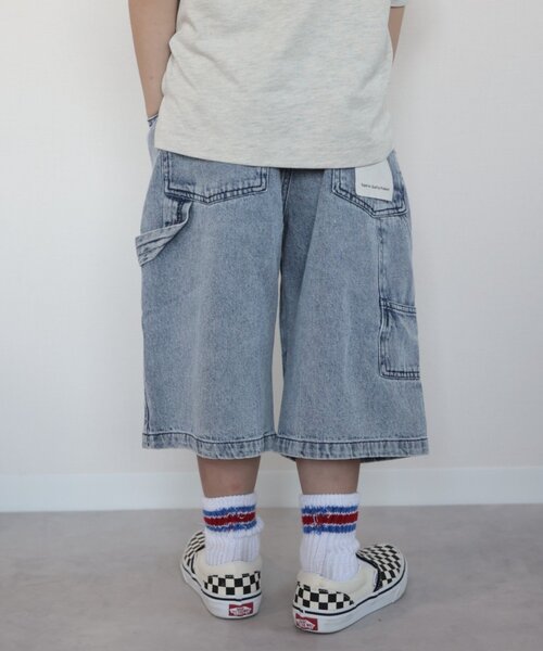 CIAOPANIC TYPY(チャオパニックティピー)の「【KIDS】ペインターバミューダデニムパンツ(デニムパンツ・キッズ・サックスブルー/ネイビー・SMALL/MEDIUM/XX-LARGE/LARGE/X-LARGE)」の7枚目の写真