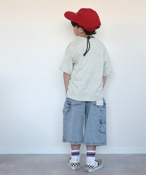 CIAOPANIC TYPY(チャオパニックティピー)の「【KIDS】ペインターバミューダデニムパンツ(デニムパンツ・キッズ・サックスブルー/ネイビー・SMALL/MEDIUM/XX-LARGE/LARGE/X-LARGE)」の10枚目の写真
