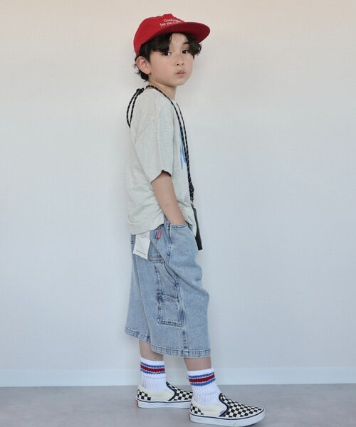 CIAOPANIC TYPY(チャオパニックティピー)の「【KIDS】ペインターバミューダデニムパンツ(デニムパンツ・キッズ・サックスブルー/ネイビー・SMALL/MEDIUM/XX-LARGE/LARGE/X-LARGE)」の11枚目の写真