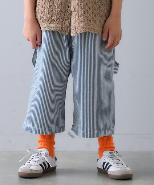 セール】【KIDS】ペインターバミューダデニムパンツ（デニム