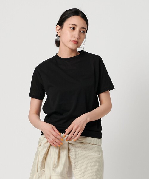 【新品】コットンナイロン天竺 シアー クルーネック Tシャツ コットンナイロン天竺 シアー クルーネック Tシャツ