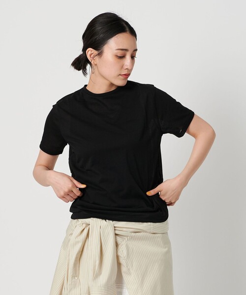 【新品】コットンナイロン天竺 シアー クルーネック Tシャツ コットンナイロン天竺 シアー クルーネック Tシャツ