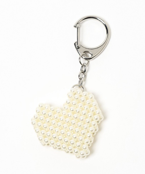 Me%（ミィパーセント）の「ビーズminiハートキーチャーム 495902（キーホルダー・レディース・ブラック系その他/オフホワイト/アイボリー・FREE）」の7枚目の写真