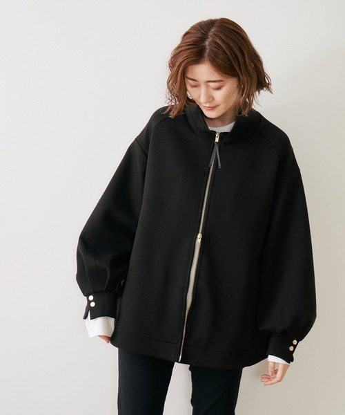 ダンボールスタンドカラーフレアブルゾン Emma Taylor│STYLEDOOR