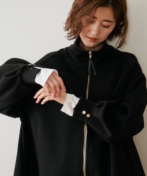 ダンボールスタンドカラーフレアブルゾン Emma Taylor│STYLEDOOR