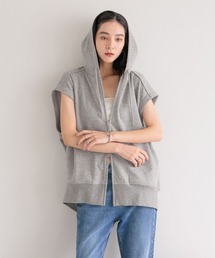 LOWRYS FARM | ＺＩＰフーディノースリーブ　 572294(Tシャツ/カットソー)