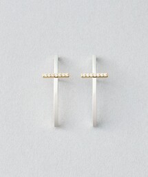 Jouete | [ウェアピアス] ジルコニア クロス コンビカラー(ピアス（両耳用）)