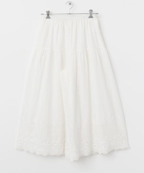 かぐれ(カグレ)の「刺繍ティアードパンツ(その他パンツ・レディース・ブラック/オフホワイト・FREE)」の10枚目の写真